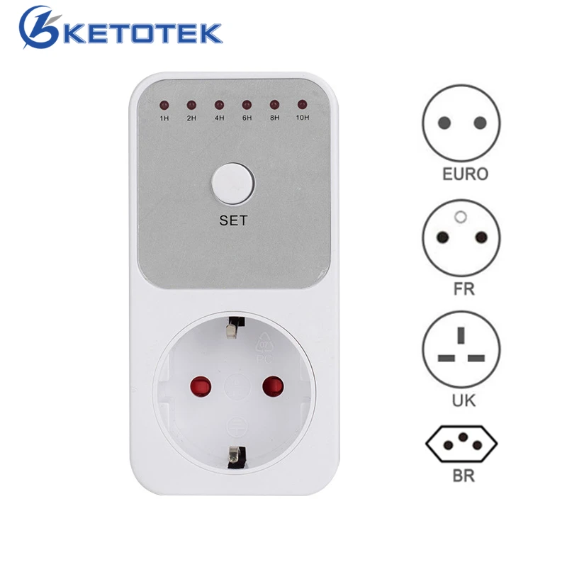 

Electronic Timer Swtich AC 220V Countdown Timer Switch Controller 6 Groups Timing Control Tools