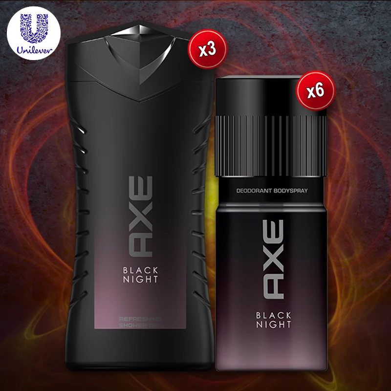 Unilever bundle 37 Unilever axe black night shower gel stick