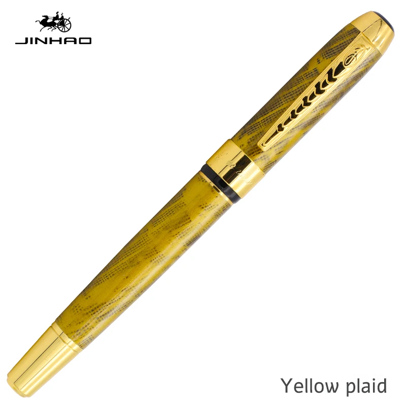 Jinhao250 перьевые ручки Роскошные чернильные ручки Dolma Kalem каллиграфия ручки для школы Mon Blanc подарочная ручка каллиграфия Монт Бланко - Цвет: huangge jinjian