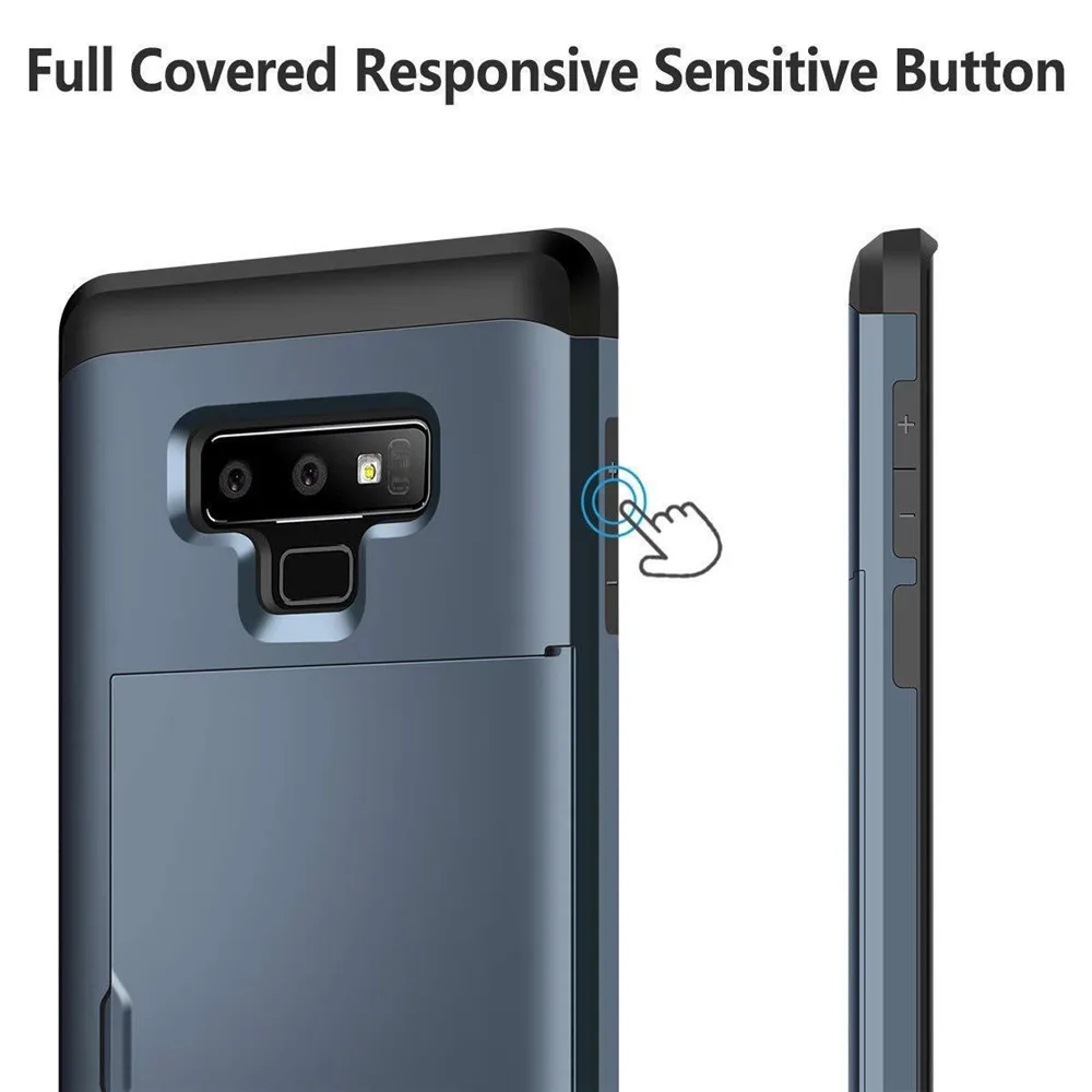 Business Phone Case For Samsung Galaxy Note 9 8 S22 Ultra S21 S20 S9 S8 Plus Card Slots Holder Cover For Samsung S7 S6 S22 Funda cute galaxy s22+ case