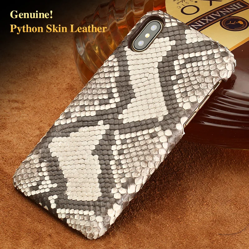 

2018 New brand cell phone case natural python skin cover phone case for iphone x cell phone cover all handmade custom