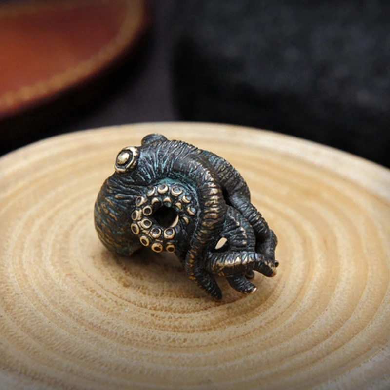 Винтажный Бронзовый нож осьминога бусины зонтик веревка шнур открытый DIY EDC