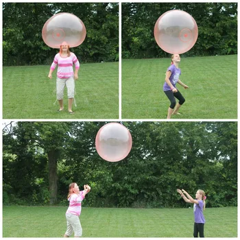 

110CM Bubble Balloon Inflatable Funny Toy Ball Amazing Tear-Resistant Super Gift Inflatable Balls for Outdoor Play