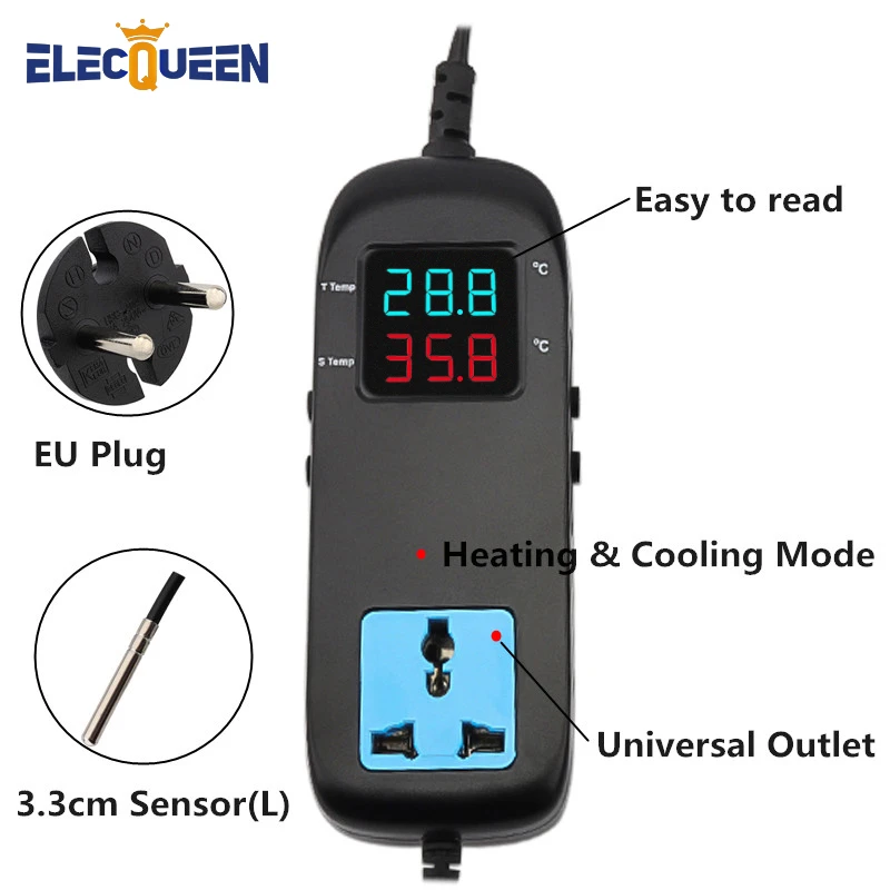 Heating And Cooling Digital Temperature Controller Thermostat,ac 90v