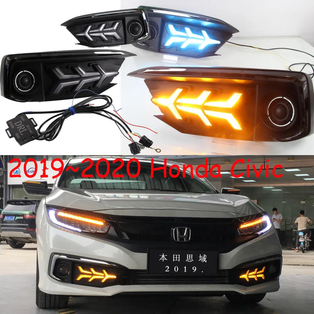 2pcs per set car day lamp for honda civic daytime running light car accessories 2019 2020y LED