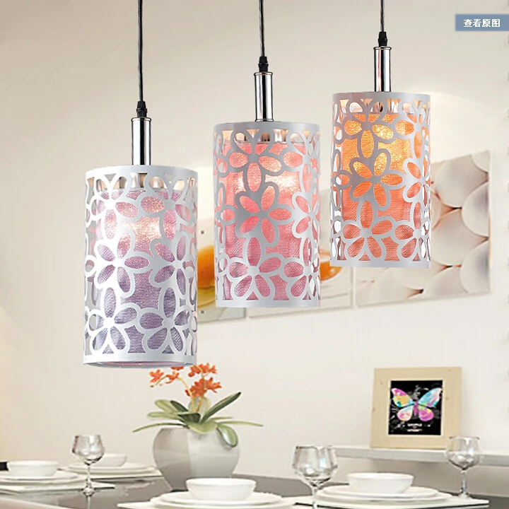 

Modern creative elegant pendant light Fashion floral single or three lamps fixtures for bar living room garden stairs LED001