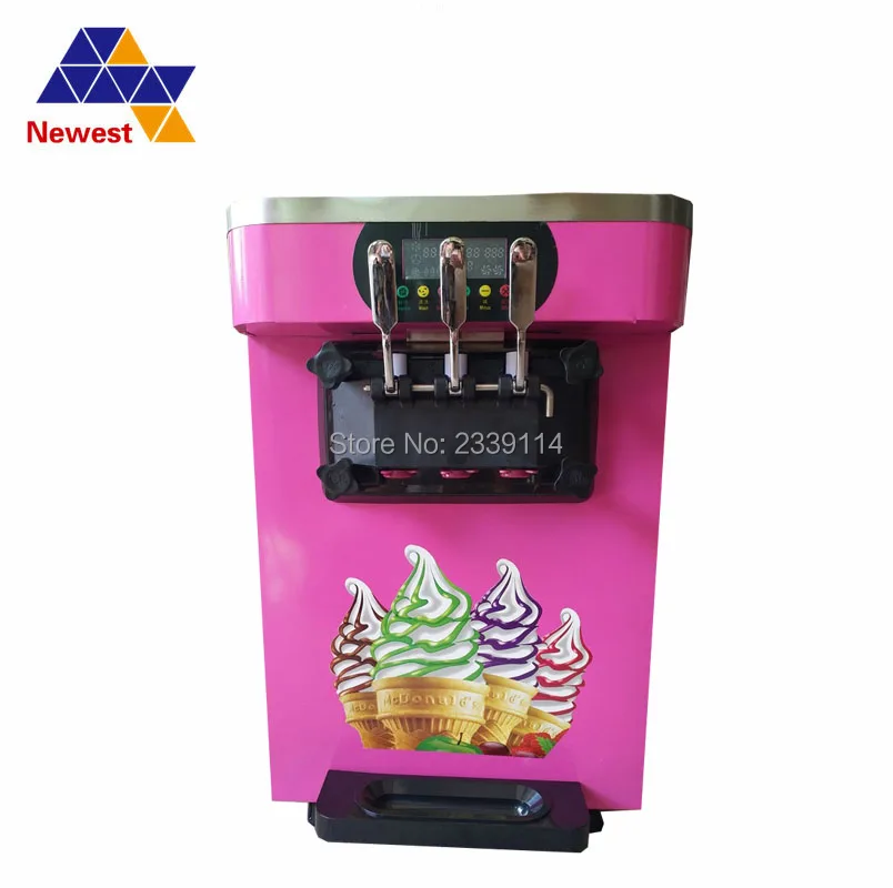 

Shipping by air fast speed delivery ice cream machine/soft ice cream maker with 3 head 18-22L/H