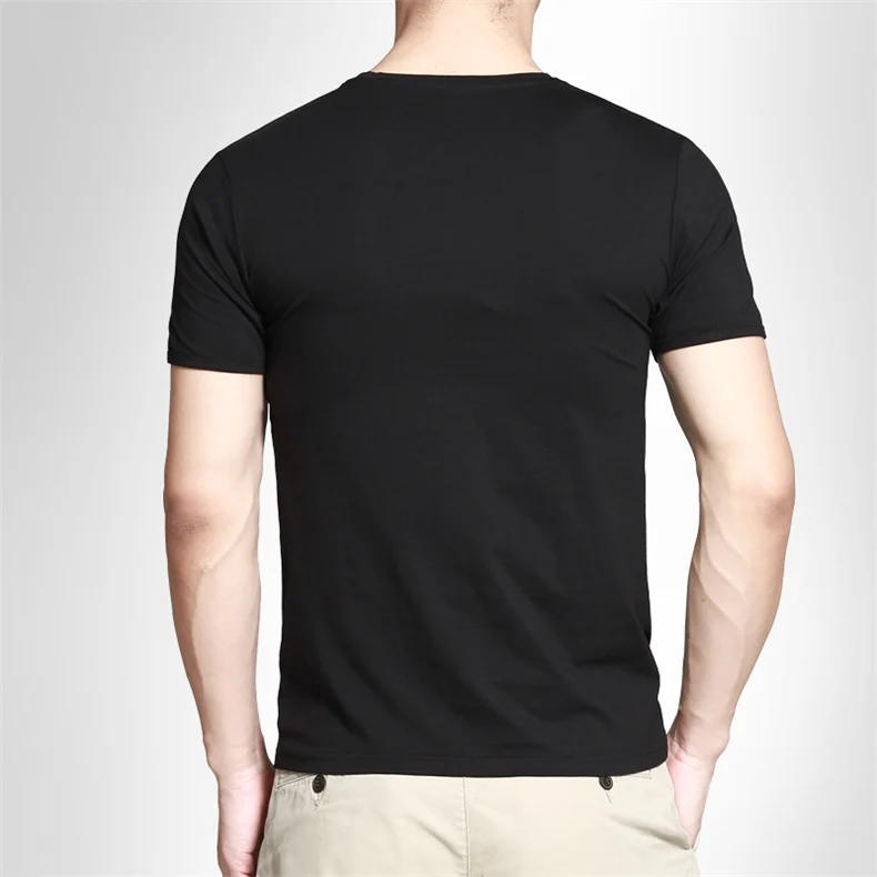 Muls Brand High quality Summer mens clothing cotton T shirts Men Casual basic short Tees Tops Black White Gray M-3XL Cheap Price-04
