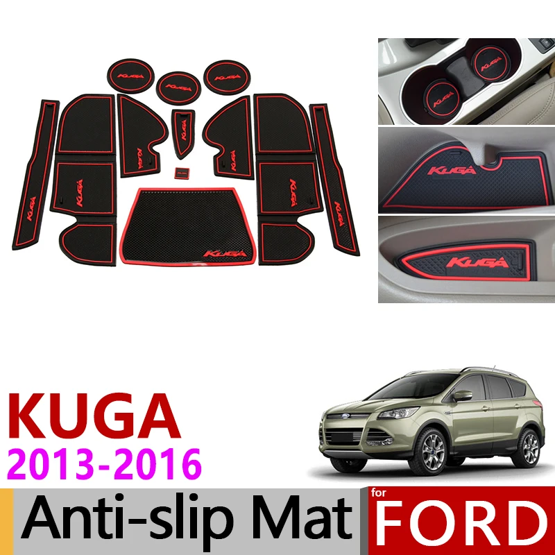 Противоскользящие ворота Слот коврик резиновая подставка для Ford KUGA 2013 Ford Escape MK2 pre-facelift аксессуары наклейки для автомобиля