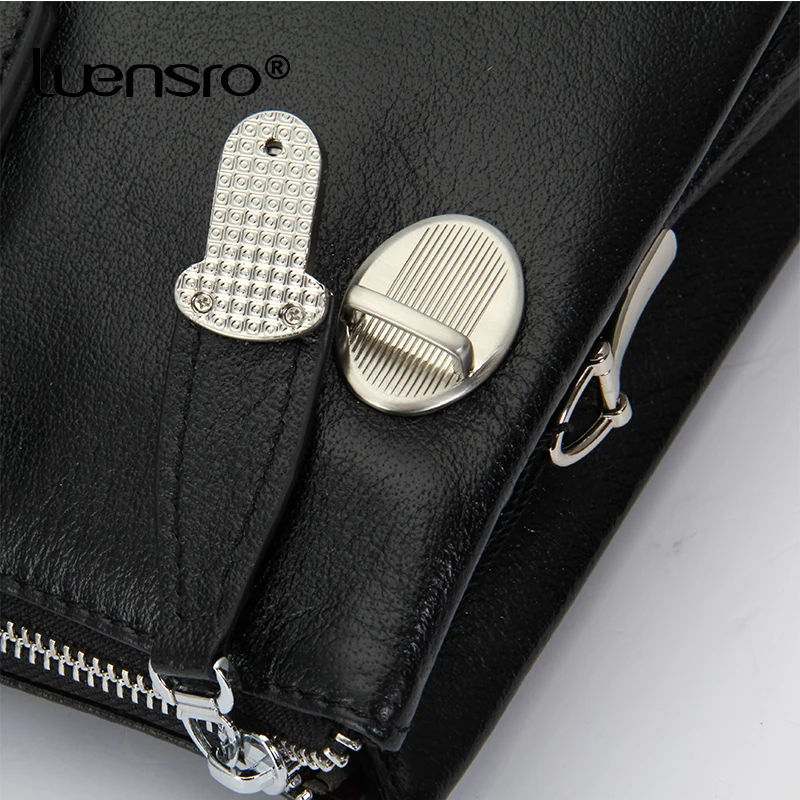 LUENSRO брендовый портфель кожаный Простой деловой мужской сумка для ноутбука из
