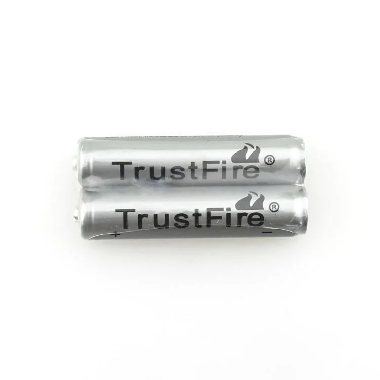 20pcs/lot TrustFire 3.7V 600mAh 10440 Lithium Battery Rechargeable Batteries with Protected PCB for LED Flashlights / Headlamps - Цвет: Silver