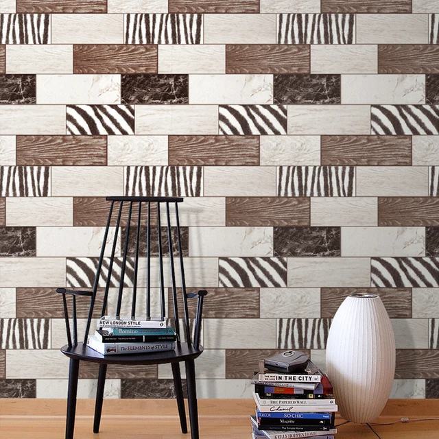 Vintage Vinyl Wall Paper Stripe Black White Brown Wood Wallpaper For Vintage Vinyl Wall Paper Stripe Black White Brown Wood Wallpaper For Living Room Decor Waterproof