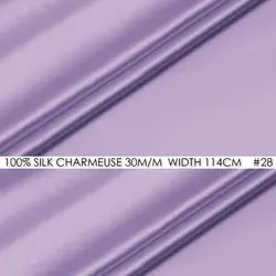 Шелк CHARMEUSE атласная ткань 114 см ширина 30 momme/100% чистого шелка свадебные украшения ткани/китайский шелк vestidos-NO28 фиолетовый