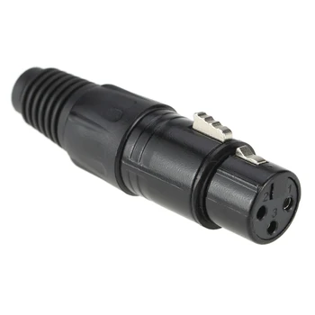 

Hight Quality 3 Pin XLR Connector 1 Male 1 Female Connector Moving Head Par Stage Light Signal Wire Accessories Connector