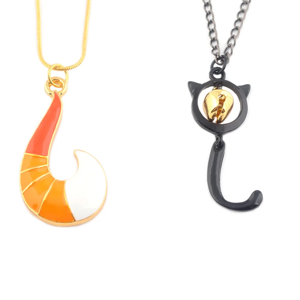 Miraculous Ladybug Cartoon Cute Fox Cat Tail Necklace Pendant Cat Noir