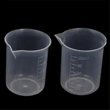 Теплая угол LM 100 мл Градуированный стакан прозрачный пластиковый мерный стакан малая лабораторная мельница 2 предмета в сентябре 7