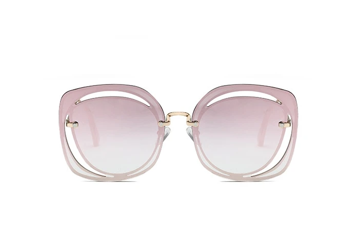 Женские Полые солнечные очки кошачий глаз, мужские модные квадратные очки UV400, винтажные очки Oculos 47618