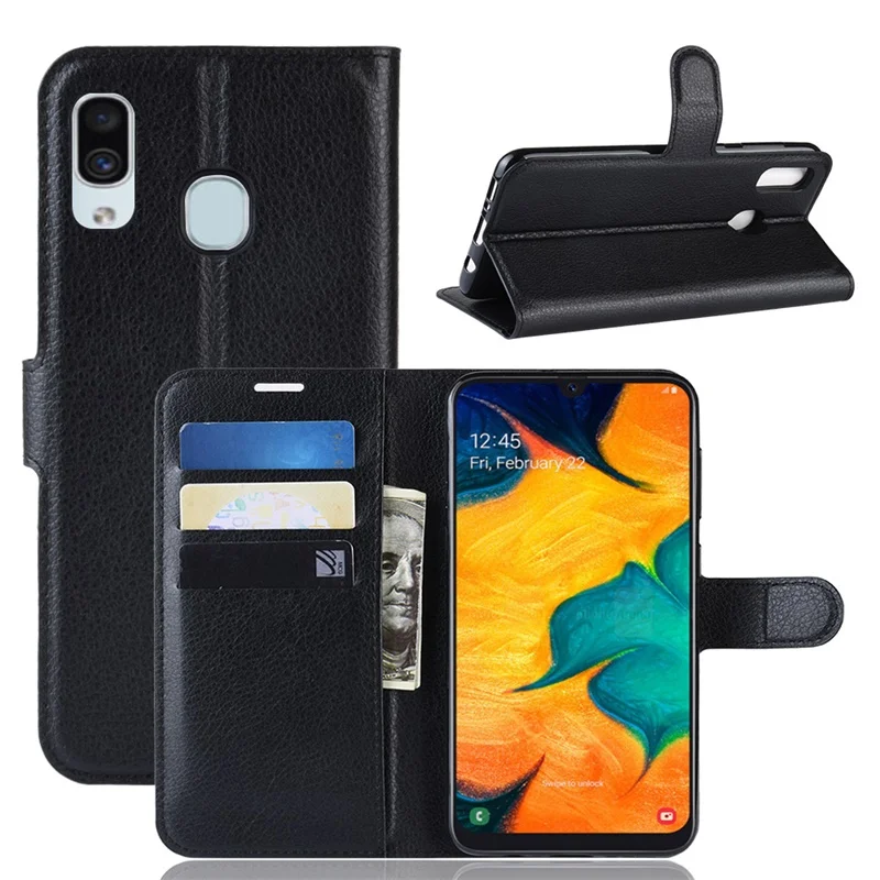 Для Samsung Galaxy A30 A20 Чехол Флип кожаный бумажник полная защита чехол для телефона couqe