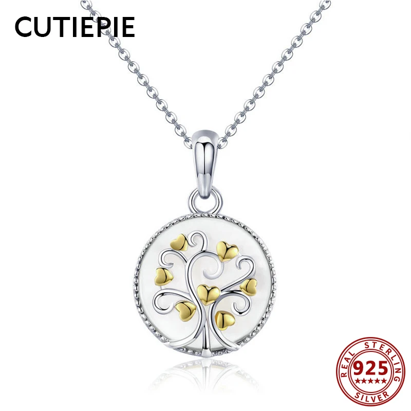 CUTIEPIE 100% Настоящее серебро 925 пробы жизнь надеюсь дерево кулон ожерелье s для