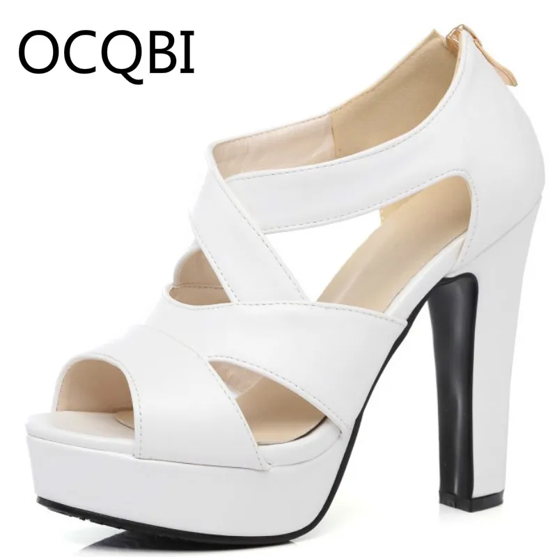 

Womens Chunky High Heel Gladiator White Sandals Casual Shoes Bridals Platform Sandals Size33 Sandals Black White Pink Beige