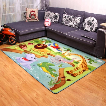 

Fashion Trend Cartoon Animal Pattern Carpet Non-Slip Living Room Bedroom Tea Table Rug Children Play Home Decorator Floor Rug