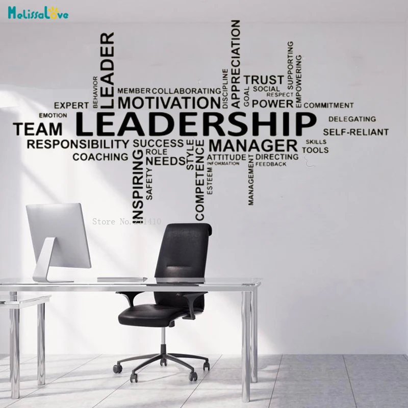 Leadership Word Quote Office Wall Sticker Decals Inspirational