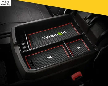 

ABS Handbox storage box central handrest box multi-function receiving box Car Styling for 2017 2018 Volkswagen VW Atlas Teramont