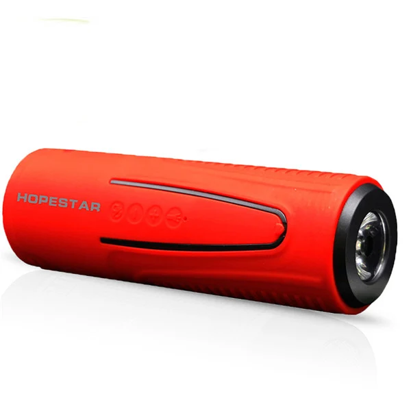 Bluetooth динамик портативный беспроводной сабвуфер велосипед Водонепроницаемый Стерео Поддержка TF AUX FM с внешним аккумулятором на открытом воздухе фонарик - Цвет: Red