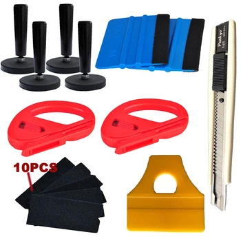 

Car Wrap Vinyl Tools Kit Wool Squeegee Snitty Cutter Knife Stickers Application Tools Vinyl Tool Kit Powerful Magnet Holder