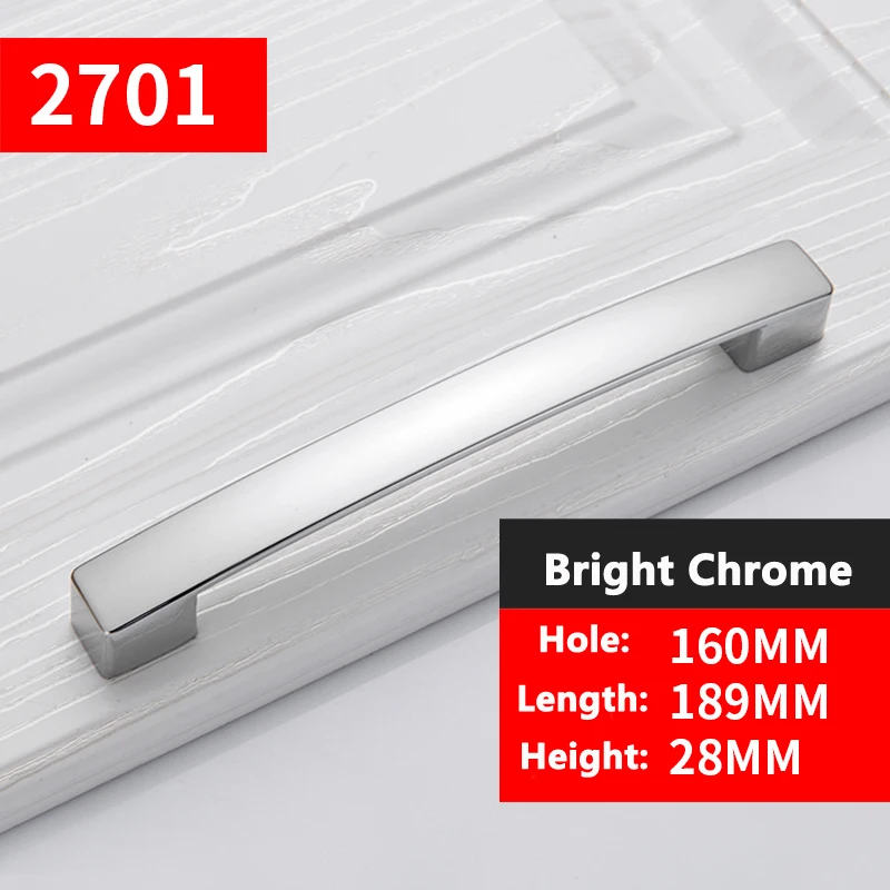 Bright Chrome Knobs and Pulls for Furniture Door