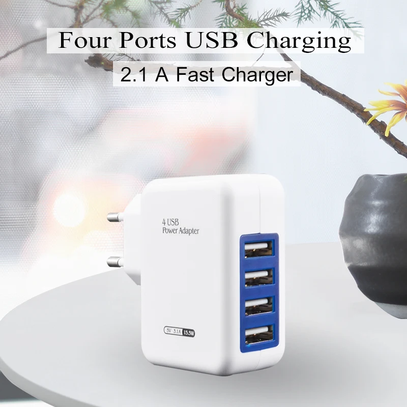 Сетевое зарядное устройство с 4 USB портами 3 1 А|adapter for samsung|charging adapterfast charging adapter |
