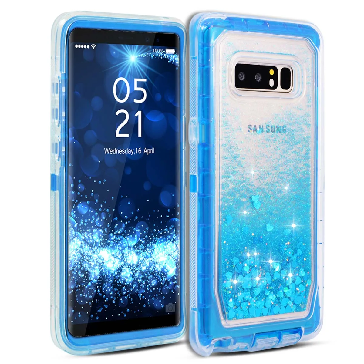 Роскошный Жесткий чехол для samsung Galaxy S9, S8, S10, Note8, Note10 Plus, S10e, S7 edge, чехол, блестящий, противоударный, зыбучий песок, чехол, capa