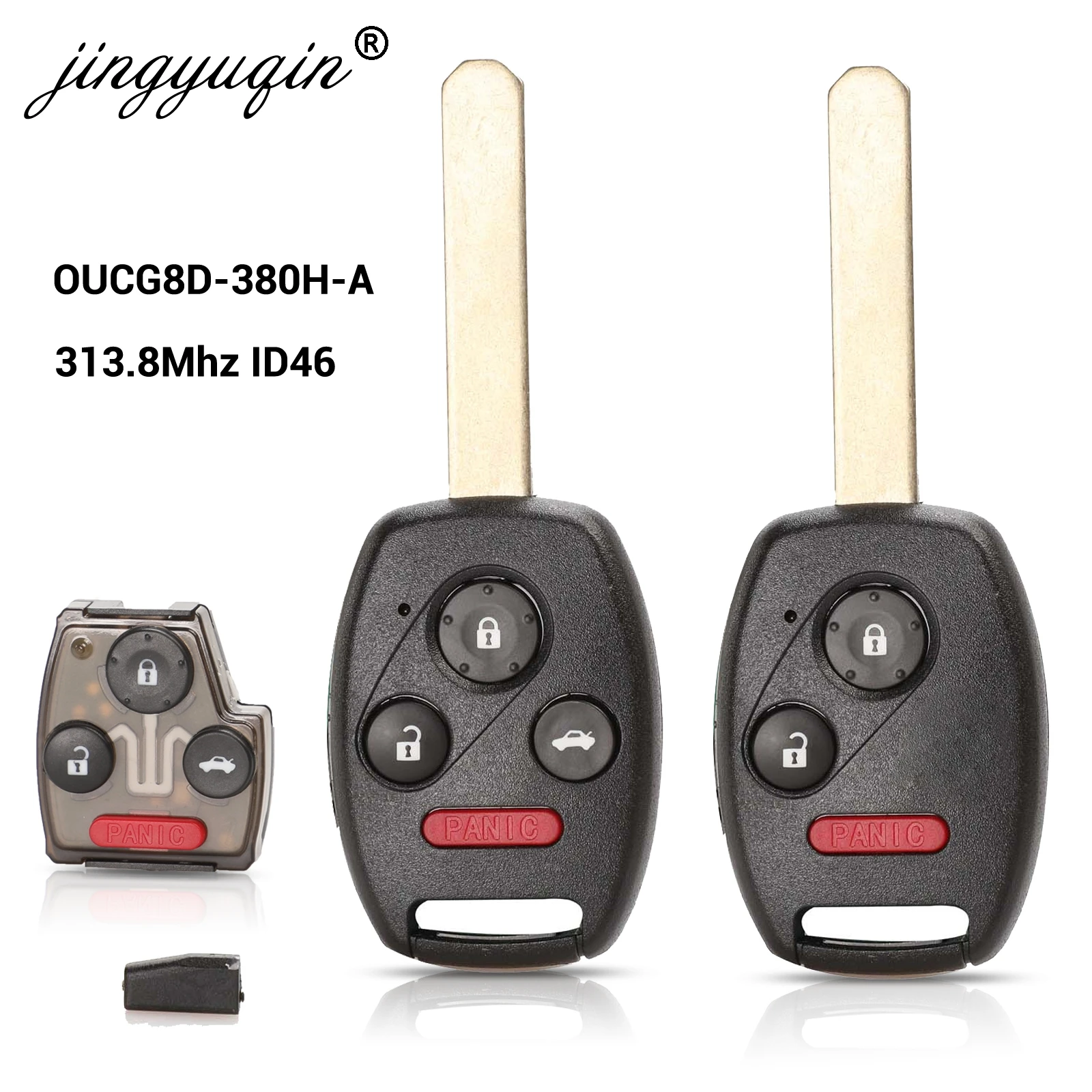 Автомобильный Дистанционный ключ jingyuqin для Honda Odyssey 2005 2010 Accord 2003 2007 OUCG8D 380H A 313 8 МГц
