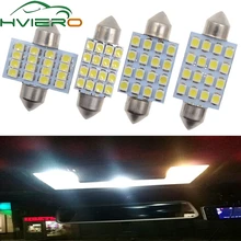 10X 3528 1210 White 16LED Led Dome Festoon Door Light Reading Bulb 31mm 36mm 39mm 41mm Auto Roof Tail Lamp Trunk light DC12V