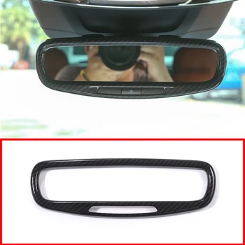 

Carbon Fiber ABS Plastic Car Indoor Rearview Mirror Decorative Frame Trim For Maserati Levante 2016 Car Accessories