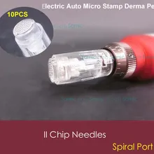 UGOIGO 10 шт. II чип иглы картриджи советы для электрического авто микро штамп Дерма ручка спиральный порт