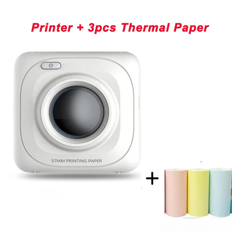 P1 3 Thermal Paper PAPERANG мини фотопринтер портативный термальный Bluetooth принтер для Android IOS мобильный телефон - Цвет: P1 3 Thermal Paper