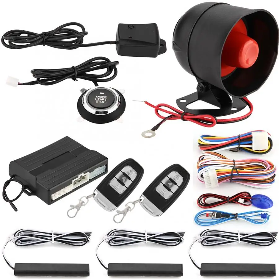 

Car Burglar Alarm Anti-theft Security System PKE Keyless Entry Siren Protective oto aksesuar auto alarm