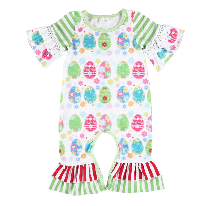 

Kaiya Angel Easter Holiday Dress Painted Eggshell New Born Baby Rompers Cute Style Half Sleeve One-piece Sale Factory Wholesale