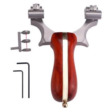 

2019 Powerful Hunting Slingshot With 2 Rubber Band Tubing Catapult