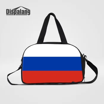 

Dispalang Russia Flag 3D Printing Women Men Travel Bags Large Capacity Luggage Travel Duffle Bags With Independent Shoe Pocket