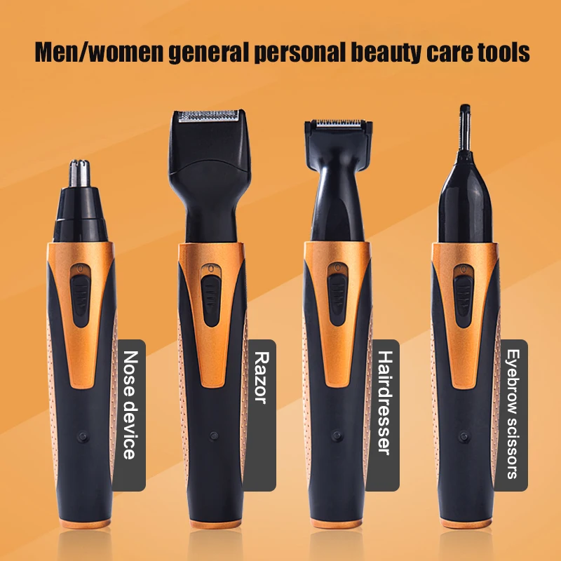 4 In 1 Rechargeable Electric Nose Hair Trimmer Removal Clipper