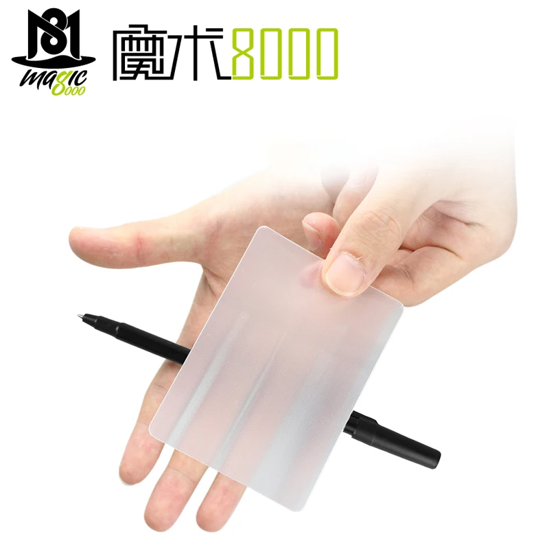 

LUBORS LENS Card And Pen Perspective Distortion Close Up Street Magic Tricks Kids Toy Tricky Gimmick Easy To Do For Beginner