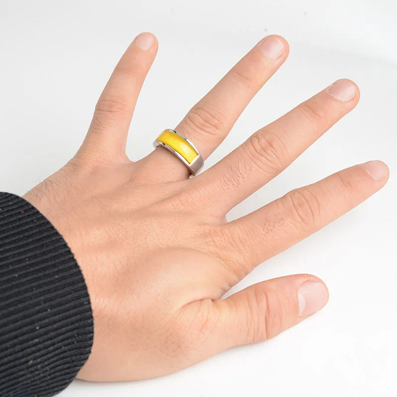 Высококачественное прямоугольное Изогнутое Кольцо из искусственного камня из нержавеющей стали для женщин модные ювелирные аксессуары многоцветные кольца