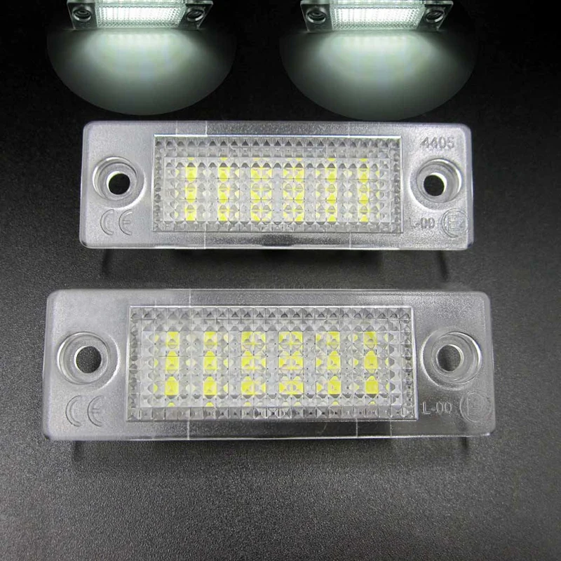 2pcs/set 12V 18 LED Car License Plate Light No Error Auto Number Plate