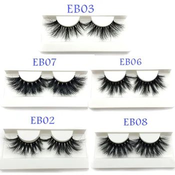 

Hot selling 100% Mink Eyelashes False Eyelashes Natural Fake lashes Length 25mm Makeup 3D Mink Lashes Beauty