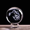 Chinese Zodiac Dragon Figurines 3D Laser Engraved Crystal Ball Sphere Glass Marbles Globe Feng Shui Home Art Collectible Dragons ► Photo 1/3