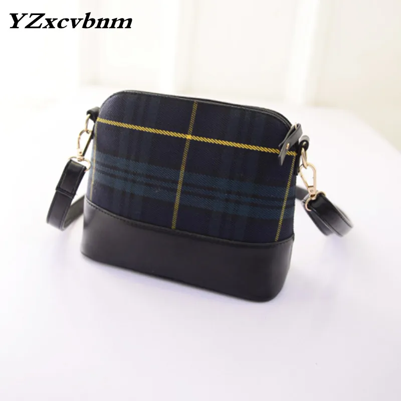

PU Leather Women's Messenger Bag shell bag plaid Bag  Handbag Crossbody Envelope Vintage Purses Shoulder Bag