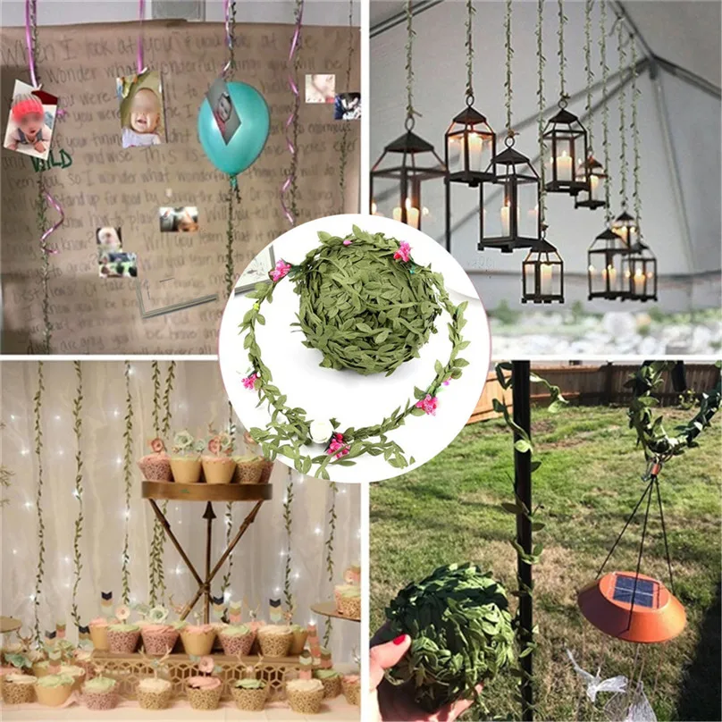 Artificial Vines Hanging Plants Wreath Accessory Wedding Wall Crafts Party DIY Decorations Artificial Flowers #4m08 (1)