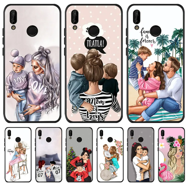 Роскошный чехол с изображением мамы Для Huawei P8 P10 P20 P30 Mate 10 20 V20 Honor 8 8X 8C 9 Lite Plus Pro